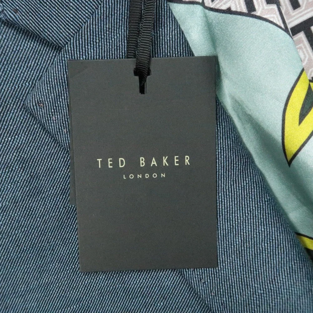 Ted Baker Blazer Mens Medium Blue Core Linen Blend Sport Coat